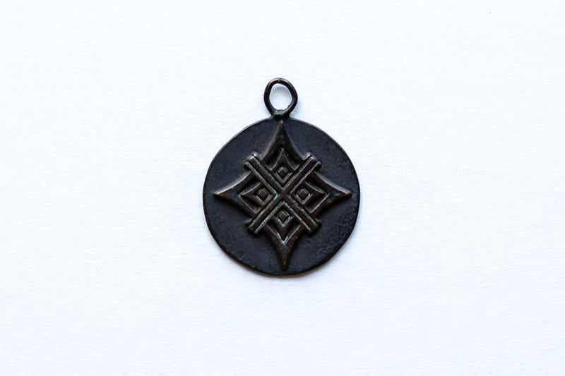 Oxidized  Bronze Artisan Tag