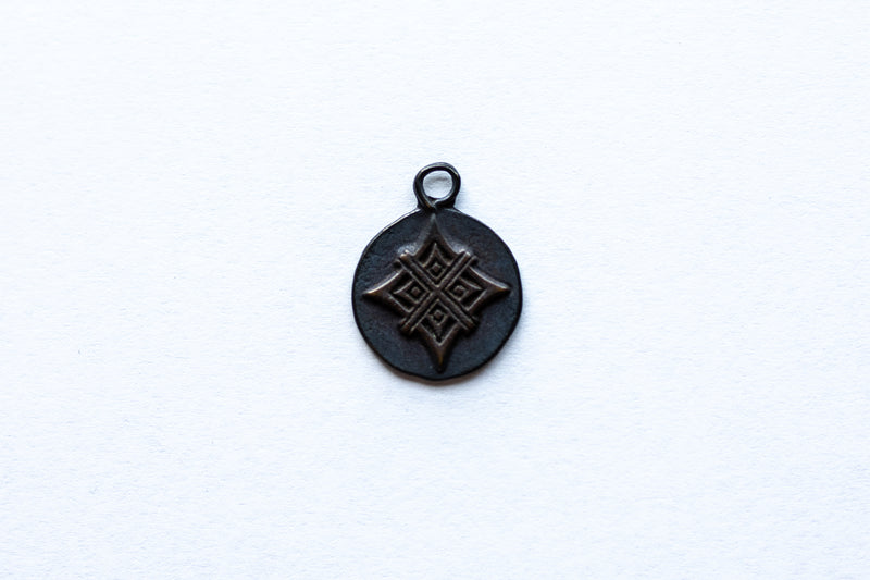 Oxidized  Bronze Artisan Tag
