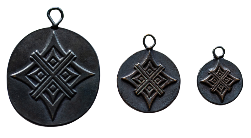 Oxidized  Bronze Artisan Tag